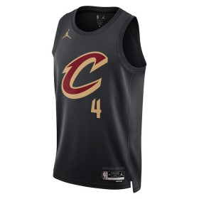 NBA Mænd Trøje Cleveland Cavaliers Evan Mobley 4 2022-23 Jordan Statement Edition Sort Swingman